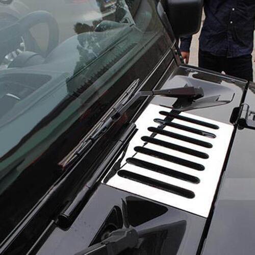 Engine hood air flow intake vents grille sticker cover trim for wrangler Bug Shields styling Accessories