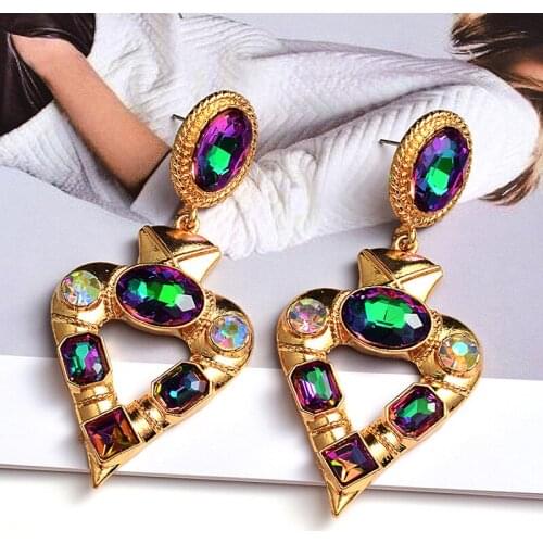 New Arrival Gold Simple Design Dangle Earrings Crystal Rhinestone Drop Earring Luxury Ear Ring Jewelry For Women