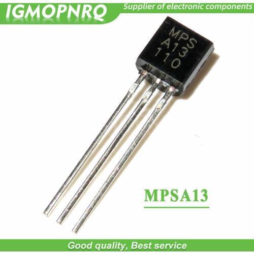 100pcs MPSA13 A13 TO-92 Darlington Transistors 500mA 30V NPN new original