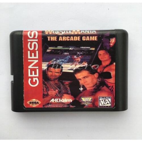 Wrestle Mania The Arcade Game EU/JAP Shell for 16 bit Game Card for Genesis System for Sega Mega Drive