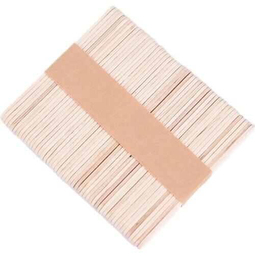 Wood Ice Cream Stick 50 PCS Craft Stick Ice Cream Sticks Natural Wood Popsicle Craft Sticks Ice Cream Tool