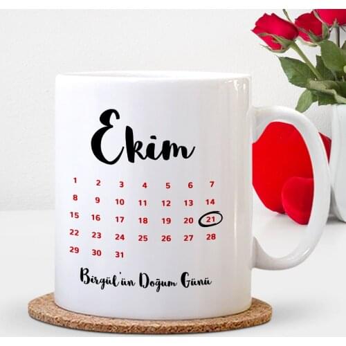 Personalized Birthday Dated White Mug Cup-2