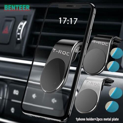 Plastic Car Phone Holder Sticker Car interior sticker For Volkswagen T-Roc TROC Accessories