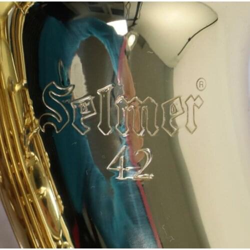 Real Photos AS42 Professional Eb Alto Saxophone Gold Lacquer E Flat with Case Accessories