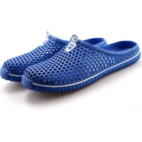 Shoes For Women Fashion Men Slippers Couples Beach Sandals Female Breathable Comfortable Footwear Solid Round Toe Summer