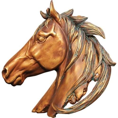 AMERICAN HORSE HEAD FIGURINES ANIMALS STEED STATUE RESIN ART&CRAFT HOME DECORATION ACCESSORIES BUSINESS GIFT R2013