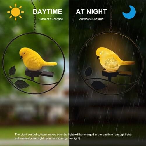 Owl Shaped LED Solar Lights Waterproof Energy Saving Hanging Light Solar Powered Outdoor Round Hanging Light for Garden Lawn