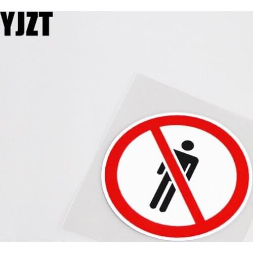 YJZT 8.9CM*8.9CM Warning No Lingering Reflective PVC Car Styling Car Sticker Decal Graphical 13-0089