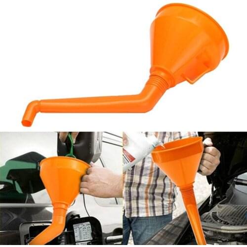 Universal Plastic Car Motorcycle Refuel Gasoline Engine Oil Funnel Filter Washer Fluid Change Fill Transfer Tool