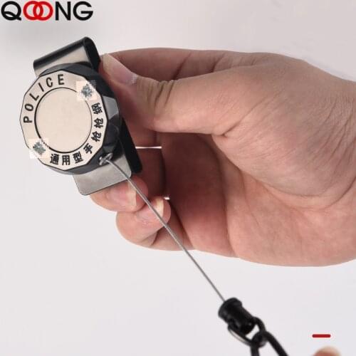 Total 100CM! High Resilience Retractable Steel Wire Rope Key Chain Anti Lost Easy To Pull And Buckle Military Gun Rope Keychain