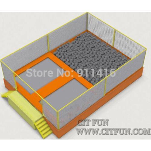 Highly Customizable Extreme Sports trampoline games with foam pit