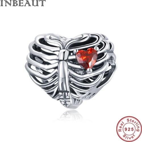 100% 925 sterling silver beating heart charm beads fit original bracelet woman pendant exquisite DIY accessories jewelry