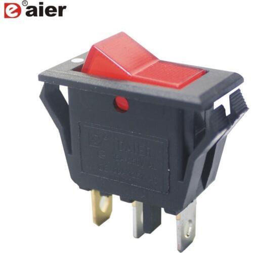 100PCS KCD3-2-101NV 3 Pin 12V/24V LED Auto Rocker Switch Single Pole ON OFF 15A 250VAC