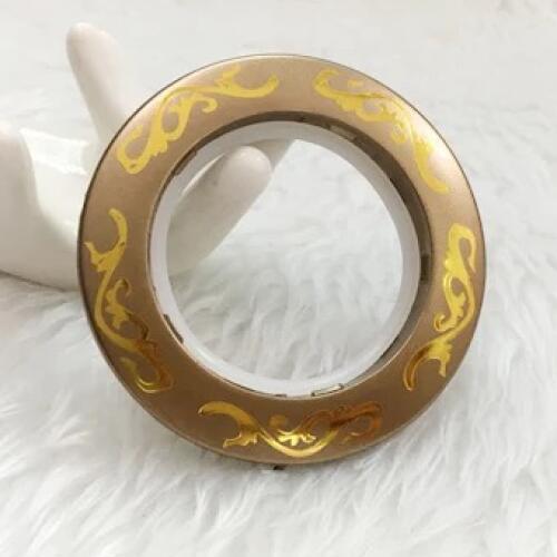 50PCS new designs double curtain rod wholesale / curtain eyelet rings fo 45mmx75mm Roman Art gold curtain pole rings/blind rings