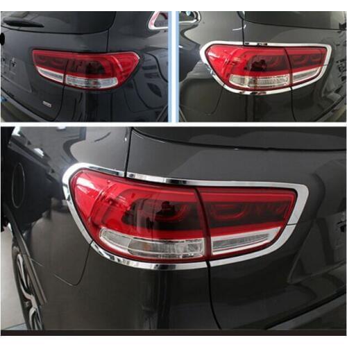 HOT ACCESSORIES FIT FOR KIA SORENTO 2016-2017 UM CHROME REAR TAIL LIGHT LAMP COVER TRIM BEZEL GARNISH SURROUND MOLDING