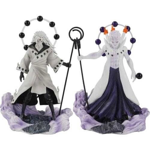 25-27cm Big Style Naruto Figurine Uchiha Obito Uchiha Madara PVC Decoration Model Figure Toys Doll