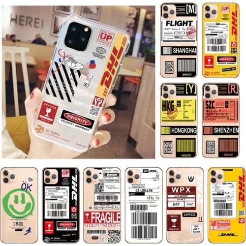 DHL Express Label 50th Anniversary Edition Phone Case For iPhone 12 11 Pro Max X XS XR Max 7 8 6S Plus SE2 TPU Soft Back Cover