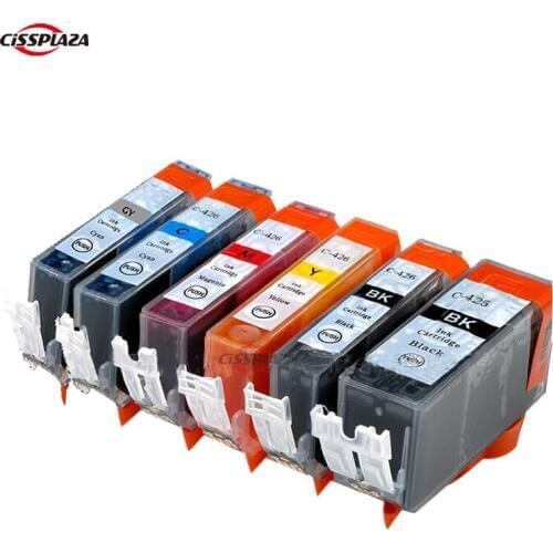 CISSPLAZA 18pcs(3sets) PGI 425 Compatible ink cartridges for canon MG6240 MG8240 MG6140 MG8140 PGI425 cli426 GY