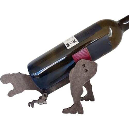 12cm Wooden Tyrannosaurus Wine Bottle Holder Creative and personalized Assembling Wine Rack Craft Decoration Home Decor