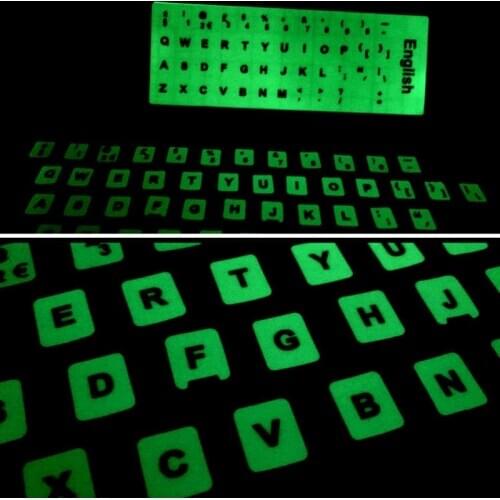 Fluorescent Keyboard Stickers Luminous Waterproof Keyboard Protective Film