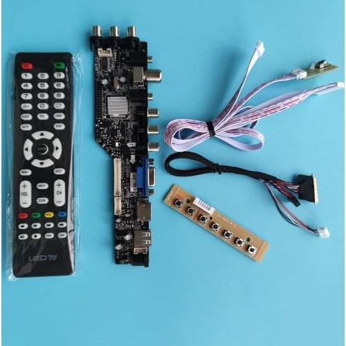 Kit For B133XW03 1366x768 driver LED USB HDMI-compatible panel monitor digital VGA AV TV remote DVB-T DVB-T2 controller board