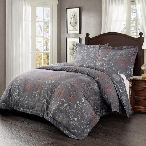 Duvet Cover Set Microfiber luxury Printed lavender Flower Include Quilt Cover Pillow Cases Twin full Queen King