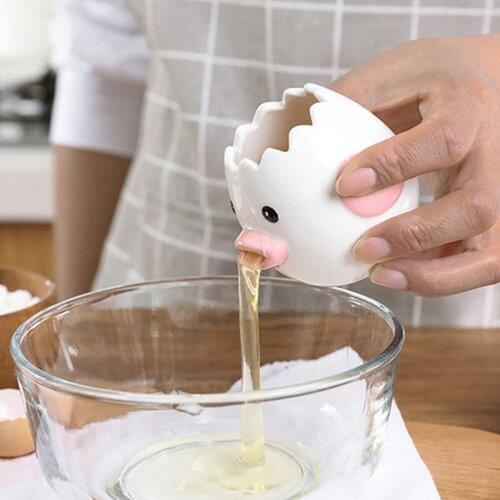 Creative Cute Cartoon Chicken Egg Yolk White Separator Ceramics Egg Separator Tool for Kitchen Cooking Accessories