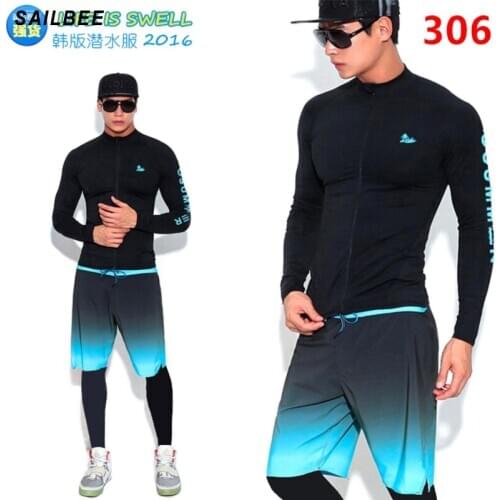 JCZWO UV Protect Surfing Rash Guard Men Swimwear Long Sleeve Swimsuit Mens Rashguard Surf Shirt For Swimming Sail drop shipping