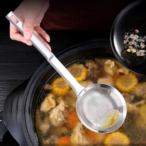 304 stainless steel oil filter spoon filter net spoon colander home kitchen fried hot pot spoon