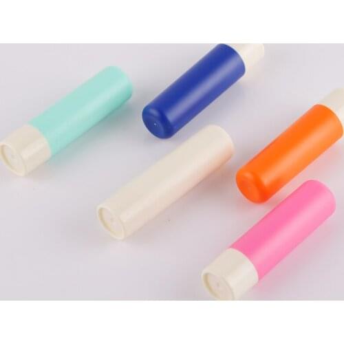 Merx Beauty 5 Colors 50PCS 4G Round Plastic Lipstick Tube Empty Lip Balm Case Mini Cosmetic Container DIY Makeup Tool 5 Colors
