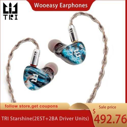 TRI Starshine 2EST+2BA Driver Units HIFI In Ear Earphone Monitor Headphones Noise Cancelling Earbuds TRI Starsea I3 I4 Starlight