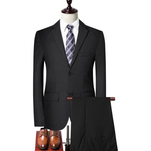 2020 New Wedding Groom Tuexdo Business Uniform Office Mens Suit 3 Piece Set Casual Slim Straight Single-breasted Mens suit