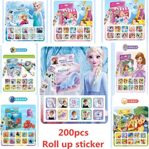 Wholesale Disney happy birthday kids Elsa princess cartoon reward stickers childrens girl cute stickers birthday gift