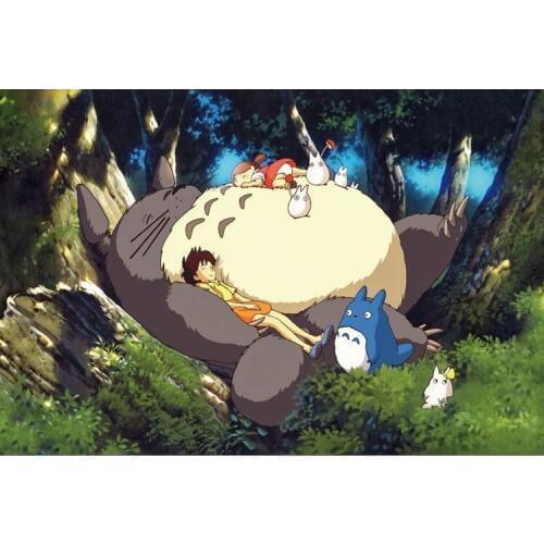 Sleeping Totoro The wooden puzzle 1000 pieces ersion jigsaw puzzle white card adult childrens educational toys
