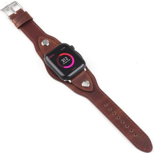 Cowhide Leather strap For apple watch band 44mm 42mm Wristband iwatch Series SE 6 5 4 3 2 1 bracelet bands 38mm 40mm Replacement