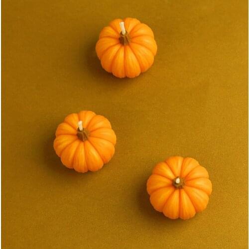 Silicone Mold Fondant Mini Pumpkin Shape Halloween Candle Mold For Cake Decorations Aroma Stone Moulds