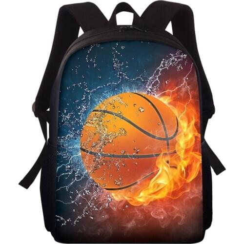 One Piece Custom Pattern Basketball Image Schoolbags Teenagers Girls Boys Student Travel School Book Bag Kids Mochila Backpack