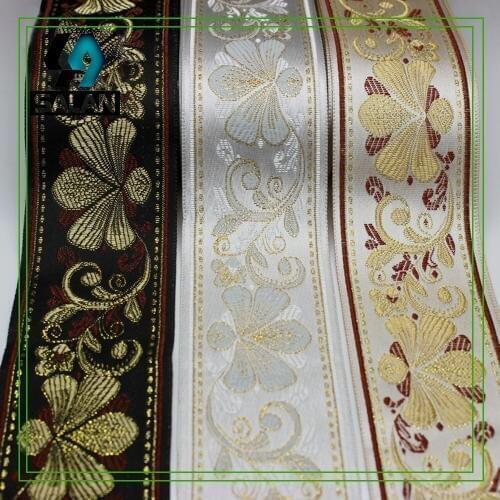 High quality national wind fine embroidery jacquard belt national wind Chinese clothing bag belt clothing decorative lace