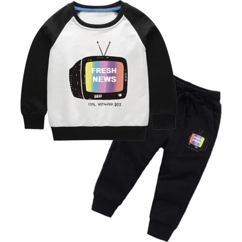 Toddler Snow Suit Kids Children Girls Clothes Kids Autumn Sets T Shirt +Pants Tracksuit Clothes Cartoon Outfits Fashion 2Pcs Set