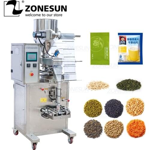 ZONESUN Automatic Fine Powder Cashew Nut Food Bag Forming Filling And Sealing Machine Packaging Machinery