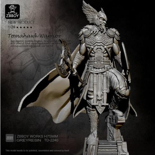 1/24 Resin Figure Kits Steel Axe Ares Resin Soldier Self-assembled TD-2240