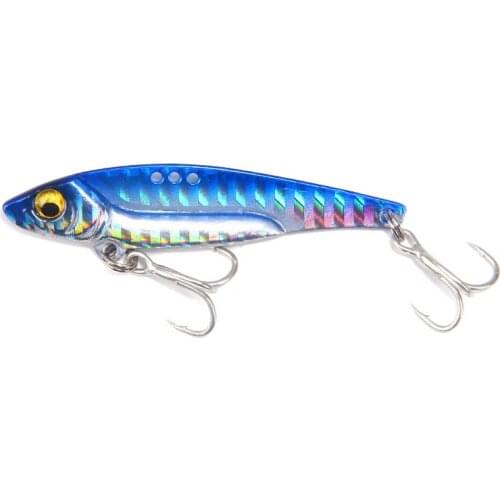 1PCS Metal Vib Fishing Lure 8-20g Long Shot Slots Hook Metal Jig Articulos De Pesca Isca Artificial Bass Bait Deep Sea Fishing