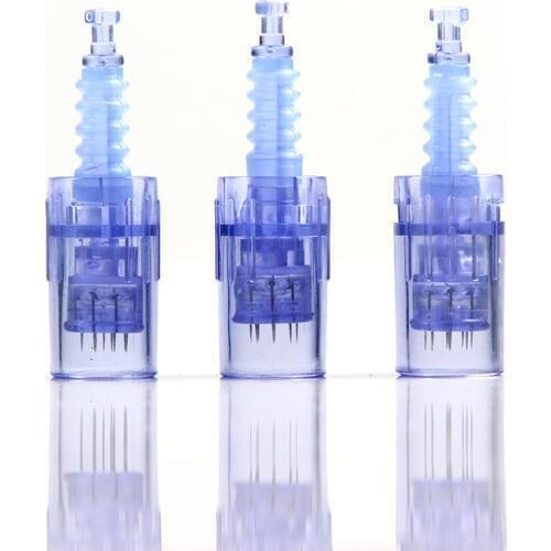 100pcs derma pen a6 bbglow machine cartridge needles blue microneedling for Replacement Head Derma Pen Tattoo Tip Replacement