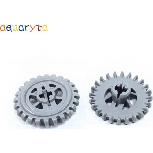 AQUARYTA 20pcs Technology Gear 24 Tooth Crown For Building Blocks Parts Compatible with 3650 Educational Tech Toys for Teens