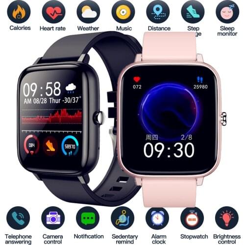 2021 P6 Smart Watch Men Women Bluetooth Call Sleep Heart Rate sport Smartwatch Full Touch fitness tracker for Android IOS PK p8