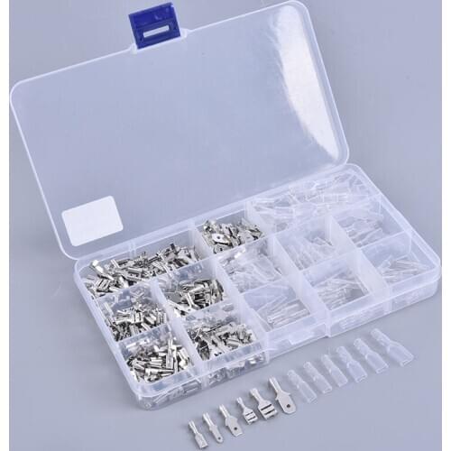 315PCS 2.8/4.8/6.3mm Insulated Crimp Terminals Seal Electrical Wire Connectors Spade Terminal Connector Assortment Kit