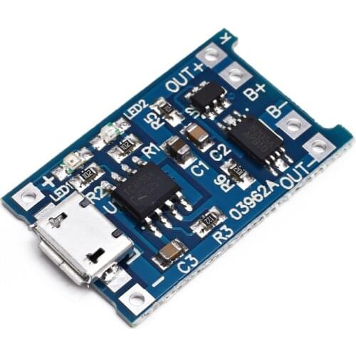 5 pcs Micro USB 5V 1A 18650 Lithium Battery Charger Module Charging Board With Protection Dual Functions 1A Li-ion