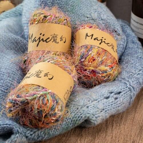 50g/ball Hand knitted scarf and sweater with acrylic yarn