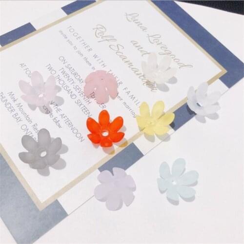 50pcs/lot wholesale new creative resin flower torus beads for diy earrings petal pendant ornament jewelry accessories material