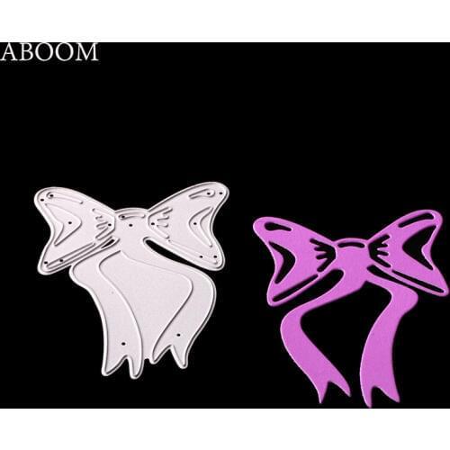 ABOOM New Arrival Lovely Bow Pattern Metal Carbon Steel Die Cut Dies For DIY Invitation Card Making Scrapbooking Craft Cuttings